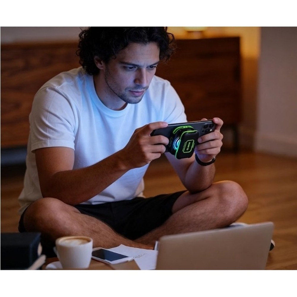 Wireless Phone Cooler for iPhone Android RGB Light Wireless Charging Cooling Fan - Picture 3 of 7